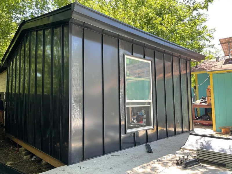 Black standing seam metal wall panels for Metal Roof Installation in Fremont